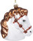 Sikora BS180 Christbaumschmuck Glas Ornament/Pferdekopf Weiss - H:9cm