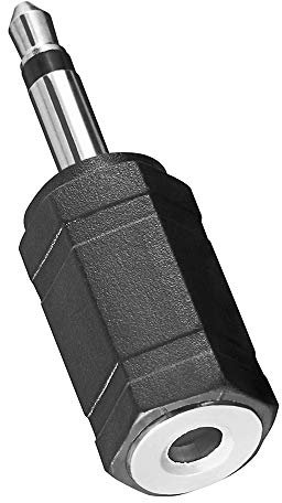 BestPlug Audio Adapter Aux in Out, 3,5mm Stereo Klinke Kupplung Buchse weiblich auf 3,5mm Mono Klinke Stecker männlich, Schwarz