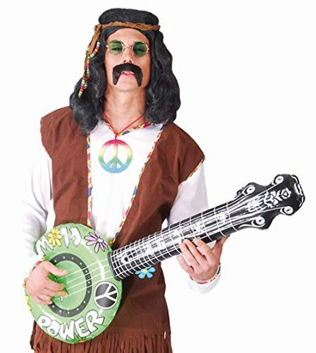 Banjo gonfiabile chitarra anni 60 figli dei fiori