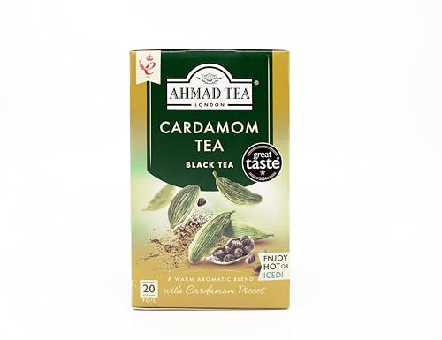 Ahmad Tea Cardamom Black Tea – 20 Teabags (Sachets)