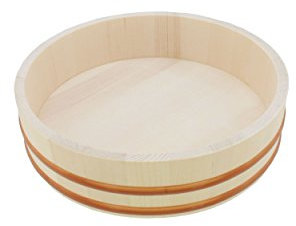 BambooMN Hangiri Oke Sushi-Reis-Kühlschüssel/-wanne, 30,5 cm, 1 Stück, mittelgroß