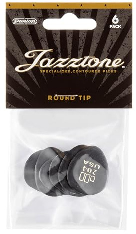 Jim Dunlop Jazztone Round Tip Pick 2.08MM - 6 Pack
