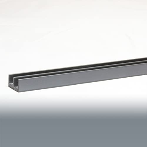 Terra Exotica Glasführungsprofil Silber 4 mm - 150 cm unten - Glasführungsprofil für Terrarium Schiebetüren – Kunststoff Führungsschiene für 4 mm Glas
