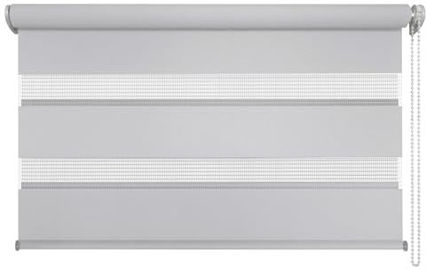 mydeco® 100x160 cm [BxH] in grau - Doppelrollo ohne bohren, Duorollo - Klemmfix Rollo incl. Klemmträgerr - Sonnenschutz, Sichtschutz für Fenster