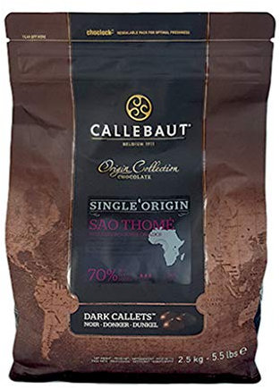 Callebaut Collection Origine - Sao Thomé 70% pépites de Chocolat Noir (callets) 2,5kg