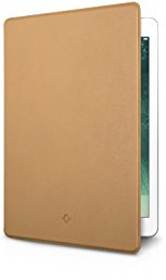 Twelve South SurfacePad für 2018 iPad & iPad Pro 9.7 | Ultra-slim Luxus Lederbezug + Display-Ständer (Kamel)