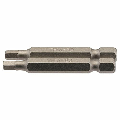 Draper 64254 4mm 1/4 Hex Hexagonal Insert Bit 50mm Long (2 Piece)