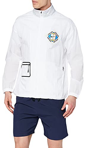 Nike Men M NKCT STADIUM Jacket - White/Black, Large