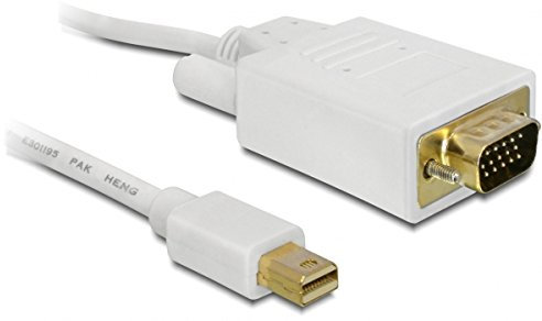 DeLOCK Displayport mini to VGA 3 m VGA (D-Sub) mini DisplayPort Blanco - Adaptadores de cable de vídeo (3 m, VGA (D-Sub), mini DisplayPort, Oro, Blanco, Macho/Macho)