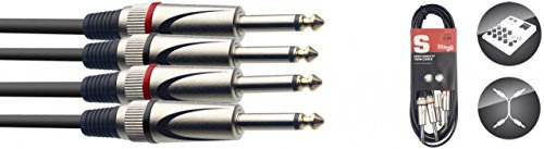 Stagg 18306 60 cm 2x 6.3 mm Mono Jack Twin Cable - Black