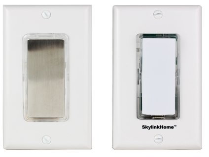 SK-7A Wireless DIY 3-Way Dimmable On Off Anywhere Lighting Home Control Dimmer Wall Switch Set with Snap On Cover, no Neutral Wire Required.