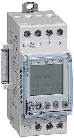 Interrupteur crépusculaire programmable IP65 sortie 16A 250V livré avec cellule photoélectrique - modulaire 2 modules - LEGRAND