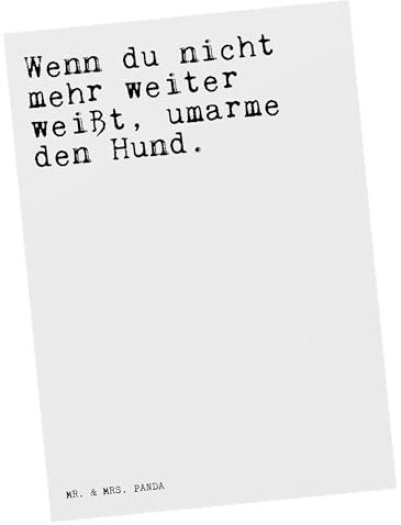 Mr. & Mrs. Panda Postkarte Wenn du nicht mehr... - Geschenk, witzig, schön, Spruch Sprüche Weisheiten Zitate Lustig Weisheit Worte, Spruch Geschenke,