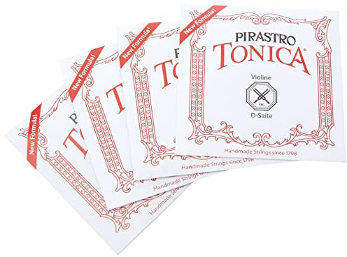 Pirastro Tonica - Set di corde per violino 4/4, calibro medio, con corda del Mi a sfera