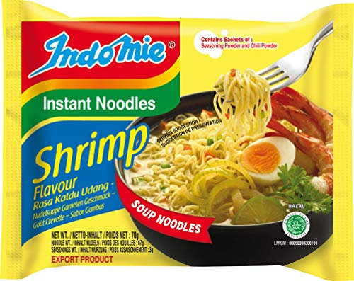 Indomie Noodles istantanei di gamberetti pacco da 40 x 70 gr