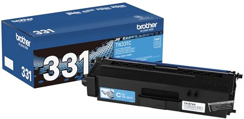 Brother TN-331C DCP-L8400 L8450 HL-L8250 L8350 MFC-L8600 L8650 L8850 Toner Cartridge (Cyan) in Retail Packaging.