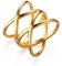 VNOX Edelstahl, doppelt x Criss Cross Ring, Gold