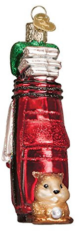 Old World Christmas: Traditionelles Golf-Thema Hängendes Ornament für Weihnachten aus Glas