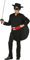 FIESTAS GUIRCA | Costume de Bandit Enfant (10-12 ans) - Masque, Chemise, Cape, Ceinture, Pantalon et Chapeau - Costumes de Mousquetaire et Aventurier pour Halloween - Idéal pour Enfants - Noir
