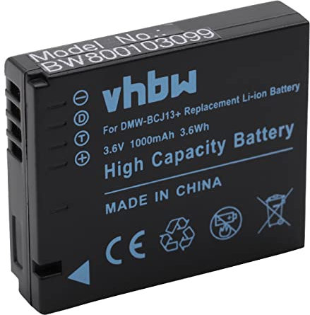 vhbw 1x Akku kompatibel mit Panasonic Lumix DMC-LX5, DMC-LX7, Leica D-Lux 5, D-Lux 6 Kamera (1000 mAh, 3,6 V, Li-Ion), Infochip - Ersatz für BP-DC10, BP-DC10E, DMW-BCJ13