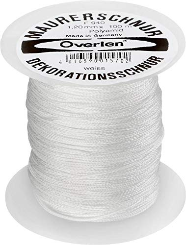 Overmann 094001200101000AA Maurerkordel 1,2 mm x 100 m aus Polyamid, weiß