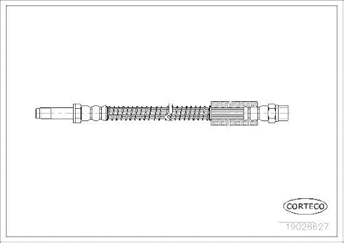 Corteco 19026627 Bremsschlauch vorne | 19026627 Kompatibel mit C70 I Coupe (872),S70 (874),V70 I (875, 876)