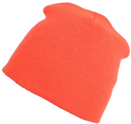 Unisex Yupoong Flexfit Strick-Mütze, Beanies in über 20 modischen Trend Farben - Einheitsgröße (One Size/Einheitsgrösse, Neon Orange)