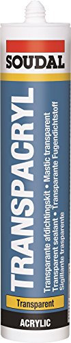 Soudal Cartouche de mastic acrylique d'étanchéité 310 ml Transparent, 83400012