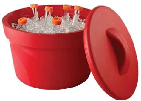 Bel-Art M16807-4003 Magic Touch 2 High Performance Mini Model Ice Bucket with Lid, Red
