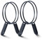 POWERTEC 4 Inch Double Loop Hose Clamps for Dust Collection Hose and Dryer Vent Hose, Quick Release Spring Clamps for Dust Collector and Dust Collection Fittings, 2 Pack (70195)