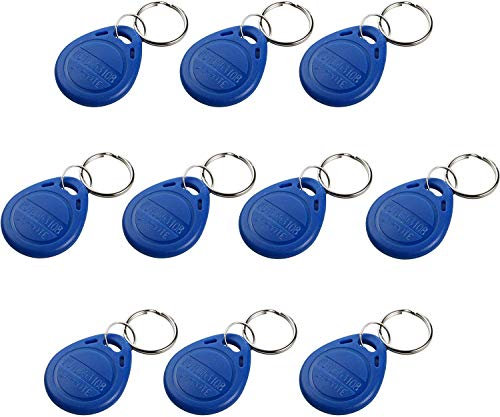 UHPPOTE Port-clé de contrôle d'accès EM4100 EM4102 125KHz RFID EM-ID Juste Lire Couleur de Bleu (Lot de 10)