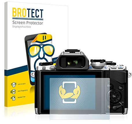 BROTECT (2 Stück Schutzfolie für Olympus OM-D E-M10 Displayschutz Folie Made in Germany, Ultra-Klar