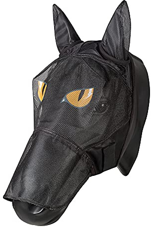 PFIFF 101013 flugmask ansiktsmask med motiv för hästar, flugskydd