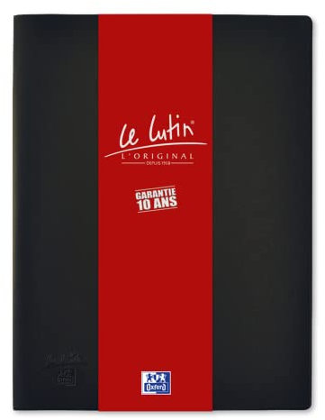 OXFORD Protège-Documents Le Lutin® L'Original A4 160 vues / 80 pochettes Couverture PVC Noir