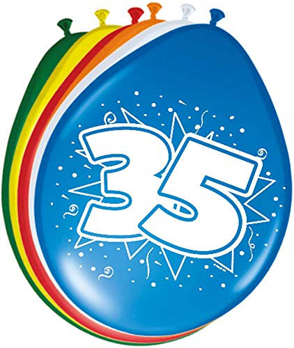 Folat 08223 - Zahlenballons/Ballon mit Zahl 35-12 / 30 cm - 8 STK.