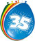 Folat 08223 - Zahlenballons/Ballon mit Zahl 35-12 / 30 cm - 8 STK.