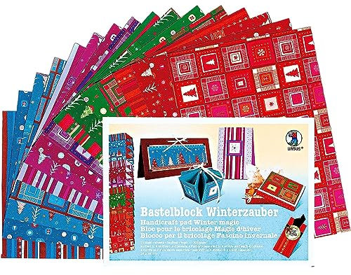 URSUS FotokartonBastelblock ´Winterzauber´, 300 g qm