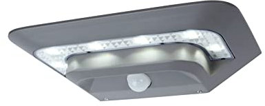 Eco-Light Außenwandleuchte Ghost Solar mit Solar Panel, inklusive Bewegungsmelder, Voll Dreh und schwenkbar. 2, 4 Watt Lichtleitung zur einfachen Montage an Ihrer Hauswand. Energiesparend und Robust