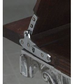 Black Country Metal Works 6 Piece Toilet Seat Hinge - Polished Brass Finish - Great for Old Fashioned Toilet Seats