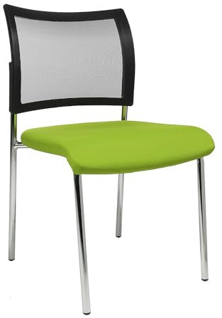TOPSTAR | Besucherstuhl | stapelbar | 4-Fuß | Netz-Rückenlehne | VE 2 STK | apfelgrün