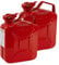 2er Set 5 Liter Benzinkanister Metall GGVS mit Sicherungsstift rot Blechkanister