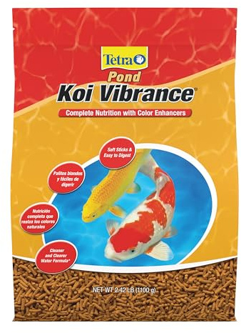 TetraPond Koi Vibrance Soft Sticks, Floating Pond Fish Food for Koi Fish and Ornamental Goldfish, 2.42 Pounds