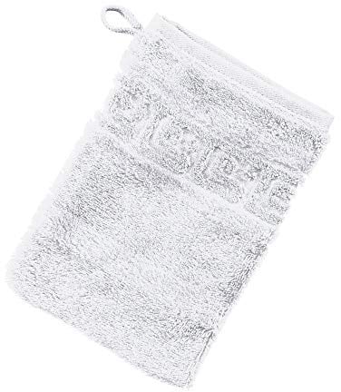 Cawö Waschhandschuh 1001 Noblesse Walk-Frottier weiß Größe 16x22 cm
