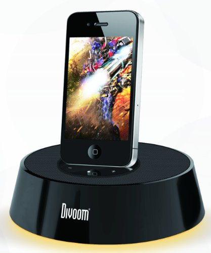 Divoom I-Base 1 Stereo Dockingstation für I-Phone,iPod und iPad,mit Nachtlicht schwarz