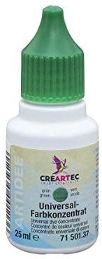 Artidee CREARTEC - Universal-Farbkonzentrat - Farbton: Grün - zum Mischen mit unterschiedlichster Materialien wie Lacke, Leime, Gießmassen und Farbe - 25 ml - Made in Germany