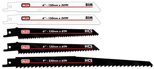 Lama taglio legno - metallo miste x sega gattuccio compatibili varie marche. 5 pezzi