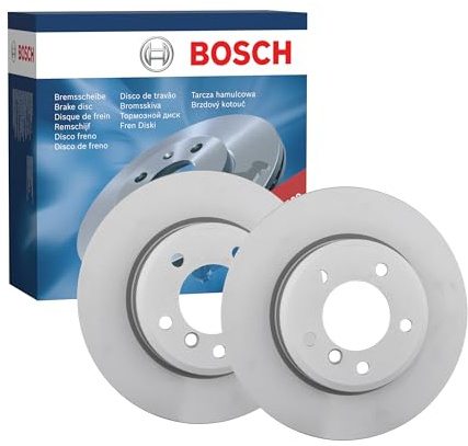 Bosch BD493 Brake Disc Set - 299.8 mm - Front Axle - 1 Set of 2 Discs | Vented High-Carbon Discs - ECE-R90 Certified - Improved Cooling, Reduced Brake Fade, Corrosion Protection