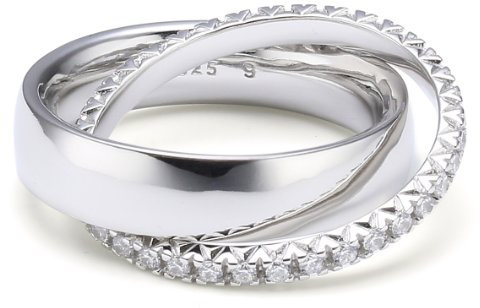 Esprit Jewels Damen-Ring Brillanz verbinden 925 Sterling Silber Gr. 52 (16.6) ESRG91774F160