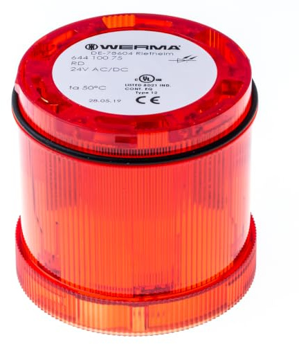 Werma KombiSIGN 71 LED Signalleuchte Dauer-Licht 24V Rot Wechselstrom/Gleichstrom IP65, 70 mm x 66 mm, ATEX-Zulassung