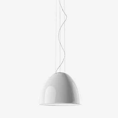Artemide Nur Mini Gloss LED Suspension White Pendelleuchte in der Farbe: Weiß, aus Aluminum, Methacrylate, Glass hergestellt, Maße: 28.5 x 36 cm, A246400